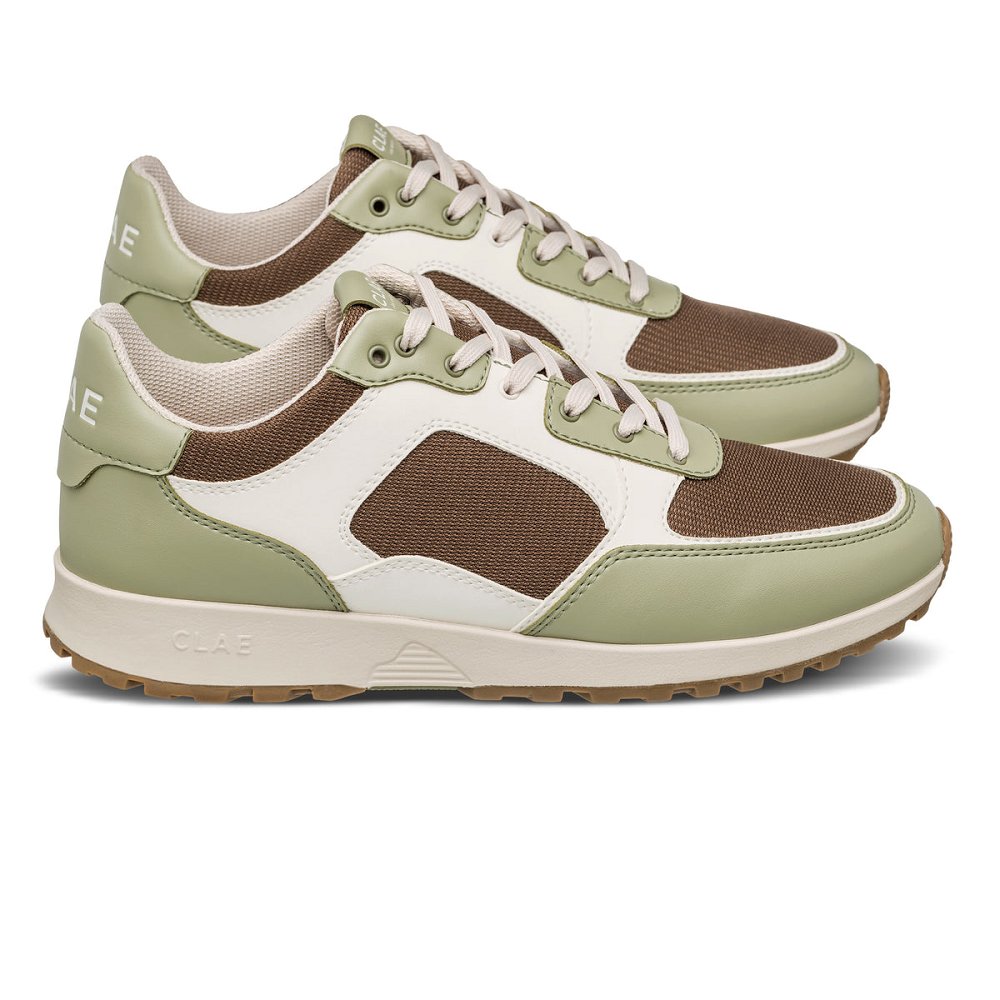 CLAE JOSHUA CACTUS Sneakers Womens USA376-F08 In Sage White Brown